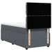 Pat box spring cu saltea, gri închis, 90x190 cm, catifea - WALTI WALTI