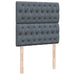 Pat box spring cu saltea, gri închis, 90x190 cm, catifea - WALTI WALTI