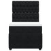 Pat box spring cu saltea, negru, 90x190 cm, catifea - WALTI WALTI