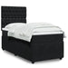 Pat box spring cu saltea, negru, 90x190 cm, catifea - WALTI WALTI