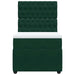 Pat box spring cu saltea, verde închis, 90x190 cm, catifea - WALTI WALTI
