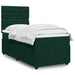 Pat box spring cu saltea, verde închis, 90x190 cm, catifea - WALTI WALTI