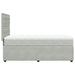 Pat box spring cu saltea, gri deschis, 90x190 cm, catifea - WALTI WALTI