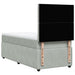 Pat box spring cu saltea, gri deschis, 90x190 cm, catifea - WALTI WALTI