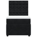 Pat box spring cu saltea, negru, 90x190 cm, catifea - WALTI WALTI