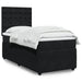 Pat box spring cu saltea, negru, 90x190 cm, catifea - WALTI WALTI