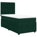 Pat box spring cu saltea, verde închis, 90x190 cm, catifea - WALTI WALTI