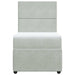 Pat box spring cu saltea, gri deschis, 90x200 cm, catifea - WALTI WALTI