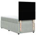 Pat box spring cu saltea, gri deschis, 90x200 cm, catifea - WALTI WALTI