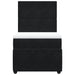 Pat box spring cu saltea, negru, 90x200 cm, catifea - WALTI WALTI