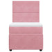 Pat box spring cu saltea, roz, 90x200 cm, catifea - WALTI WALTI