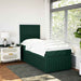 Pat box spring cu saltea, verde închis, 90x200 cm, catifea - WALTI WALTI
