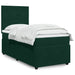 Pat box spring cu saltea, verde închis, 90x200 cm, catifea - WALTI WALTI