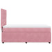 Pat box spring cu saltea, roz, 90x200 cm, catifea - WALTI WALTI