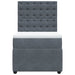 Pat box spring cu saltea, gri închis, 90x200 cm, catifea - WALTI WALTI