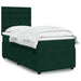 Pat box spring cu saltea, verde închis, 90x200 cm, catifea - WALTI WALTI