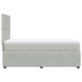 Pat box spring cu saltea, gri deschis, 100x200 cm, catifea - WALTI WALTI