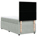 Pat box spring cu saltea, gri deschis, 100x200 cm, catifea - WALTI WALTI