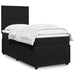 Pat box spring cu saltea, negru, 100x200 cm, catifea - WALTI WALTI
