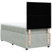 Pat box spring cu saltea, gri deschis, 100x200 cm, catifea - WALTI WALTI
