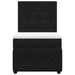 Pat box spring cu saltea, negru, 100x200 cm, catifea - WALTI WALTI