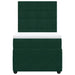 Pat box spring cu saltea, verde închis, 100x200 cm, catifea - WALTI WALTI