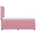 Pat box spring cu saltea, roz, 100x200 cm, catifea - WALTI WALTI