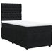 Pat box spring cu saltea, negru, 100x200 cm, catifea - WALTI WALTI