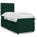 Pat box spring cu saltea, verde închis, 100x200 cm, catifea - WALTI WALTI