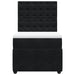 Pat box spring cu saltea, negru, 100x200 cm, catifea - WALTI WALTI