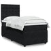 Pat box spring cu saltea, negru, 100x200 cm, catifea - WALTI WALTI