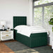 Pat box spring cu saltea, verde închis, 100x200 cm, catifea - WALTI WALTI