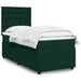 Pat box spring cu saltea, verde închis, 100x200 cm, catifea - WALTI WALTI