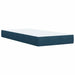 Pat box spring cu saltea, albastru închis, 100x200 cm, catifea - WALTI WALTI