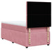 Pat box spring cu saltea, roz, 100x200 cm, catifea - WALTI WALTI