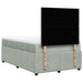 Pat box spring cu saltea, gri deschis, 120x190 cm, catifea - WALTI WALTI