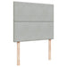 Pat box spring cu saltea, gri deschis, 120x190 cm, catifea - WALTI WALTI
