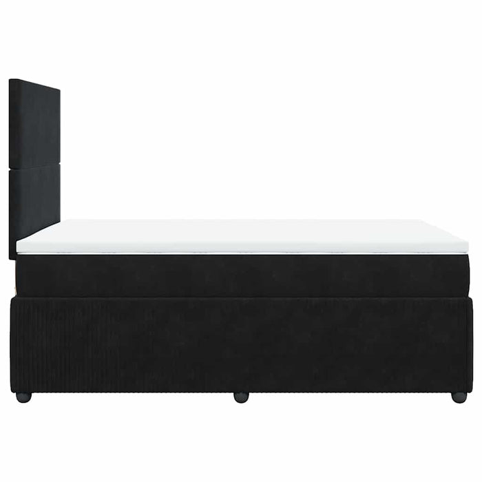 Pat box spring cu saltea, negru, 120x190 cm, catifea - WALTI WALTI