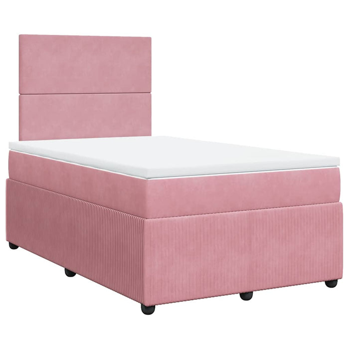 Pat box spring cu saltea, negru, 120x190 cm, catifea - WALTI WALTI