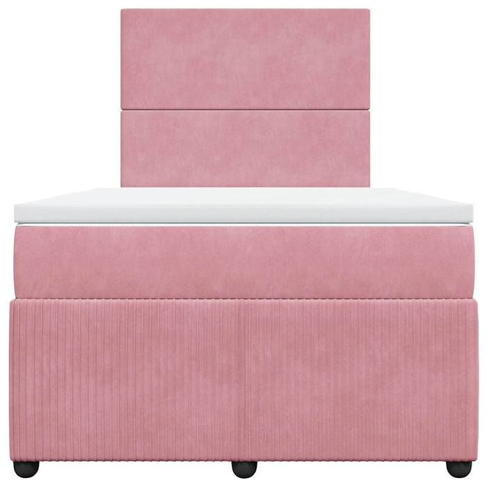 Pat box spring cu saltea, negru, 120x190 cm, catifea - WALTI WALTI
