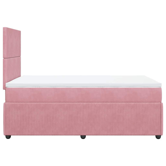 Pat box spring cu saltea, negru, 120x190 cm, catifea - WALTI WALTI
