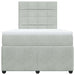 Pat box spring cu saltea, gri deschis, 120x190 cm, catifea - WALTI WALTI