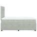 Pat box spring cu saltea, gri deschis, 120x190 cm, catifea - WALTI WALTI