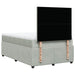 Pat box spring cu saltea, gri deschis, 120x190 cm, catifea - WALTI WALTI
