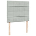 Pat box spring cu saltea, gri deschis, 120x190 cm, catifea - WALTI WALTI