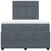 Pat box spring cu saltea, gri închis, 120x190 cm, catifea - WALTI WALTI