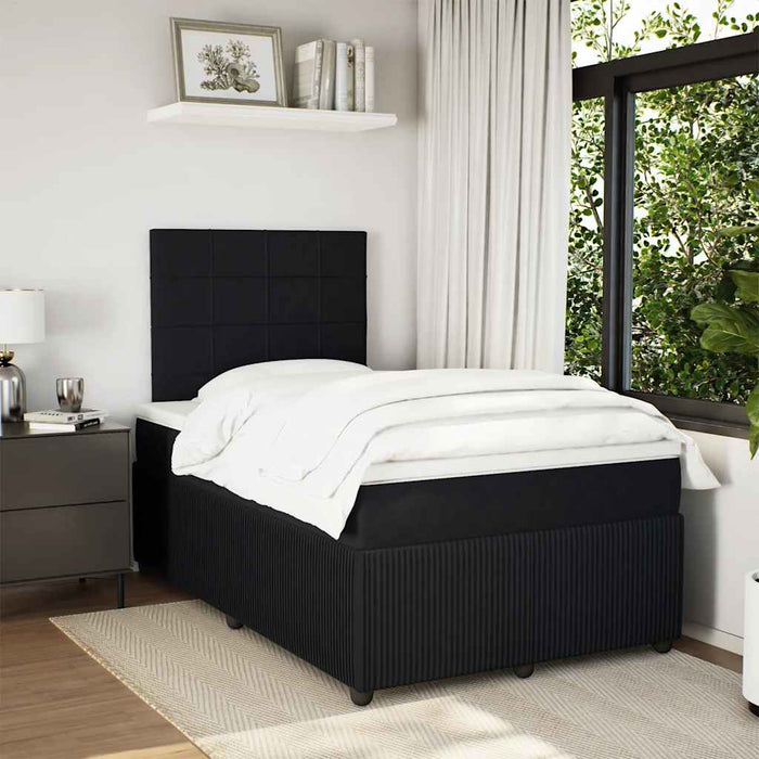 Pat box spring cu saltea, negru, 120x190 cm, catifea - WALTI WALTI