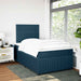 Pat box spring cu saltea, albastru închis, 120x190 cm, catifea - WALTI WALTI