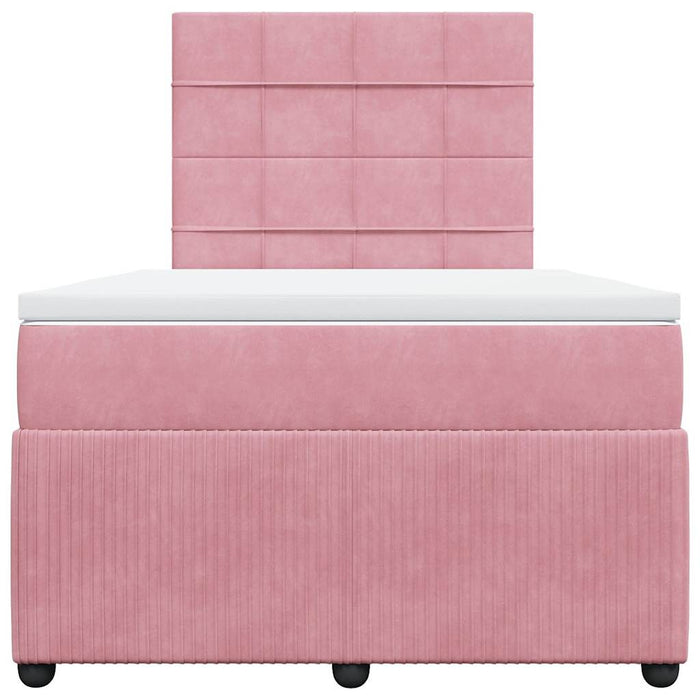 Pat box spring cu saltea, negru, 120x190 cm, catifea - WALTI WALTI