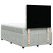 Pat box spring cu saltea, gri deschis, 120x190 cm, catifea - WALTI WALTI